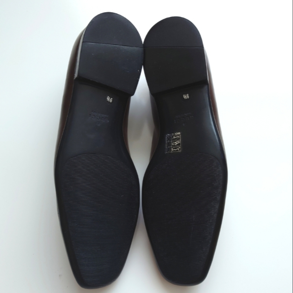 GUCCI Men's Brown Leather Lace-up Shoes Size 9.5 - Picture 12 of 14